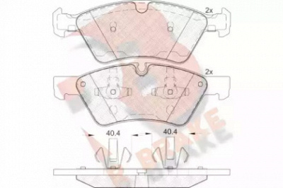 R BRAKE rb1771 -  Комплект тормозных колодок, дисковый тормоз